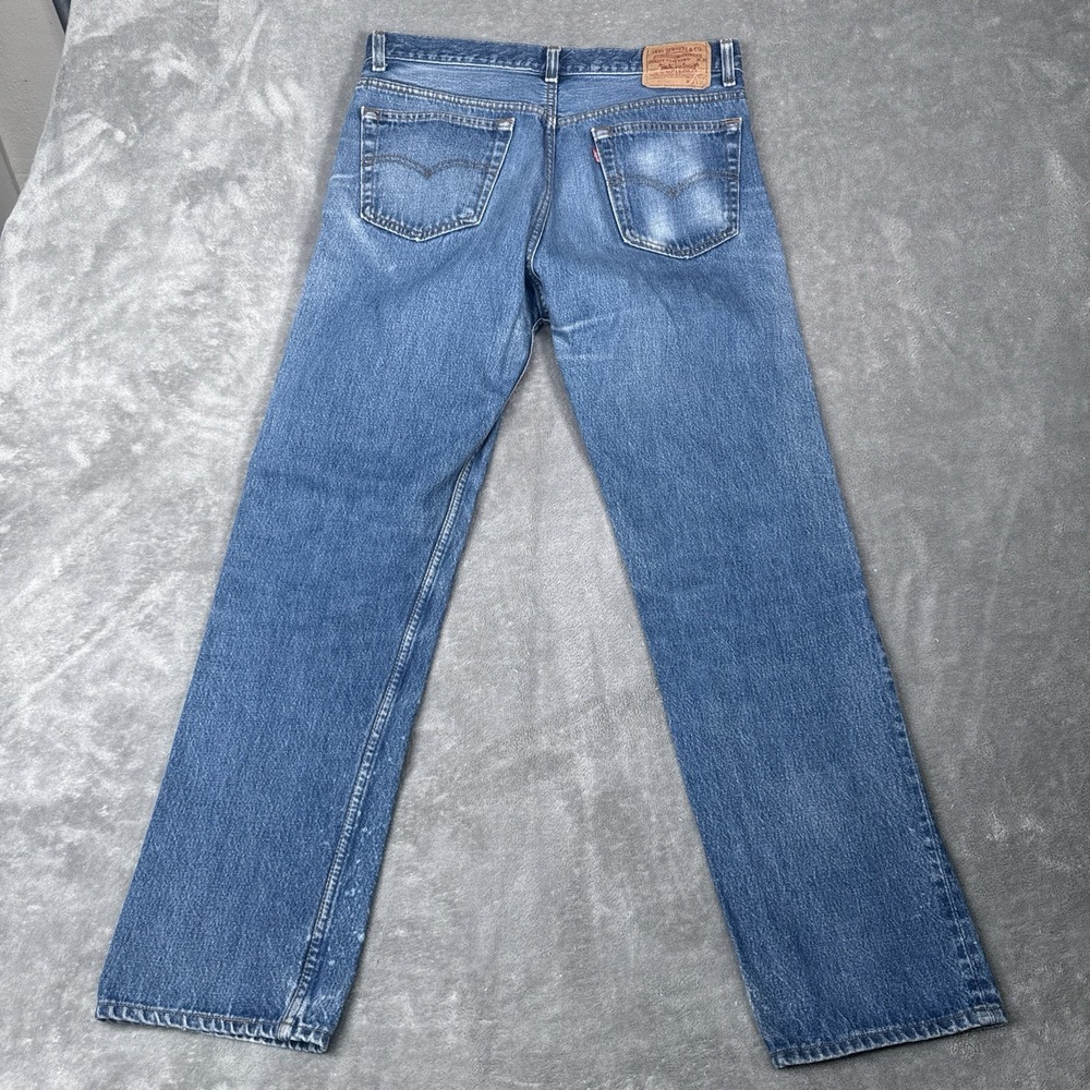 Vintage Levis Jeans Mens 35x34 (Fits 33x29) 501XX Shrink To Fit Blue Made in USA